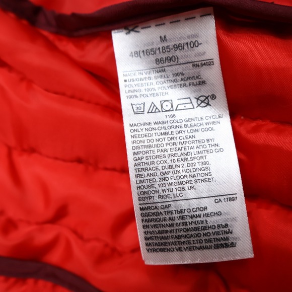 Gap Puffer Jacket Mens Medium Cold Control Water Resistant Retro‎ Colorblock - Picture 6 of 10